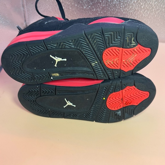 Nike Air Jordan 4 Retro “Red Thunder” Sneakers Toddler’s SZ 12 C - Picture 10 of 13